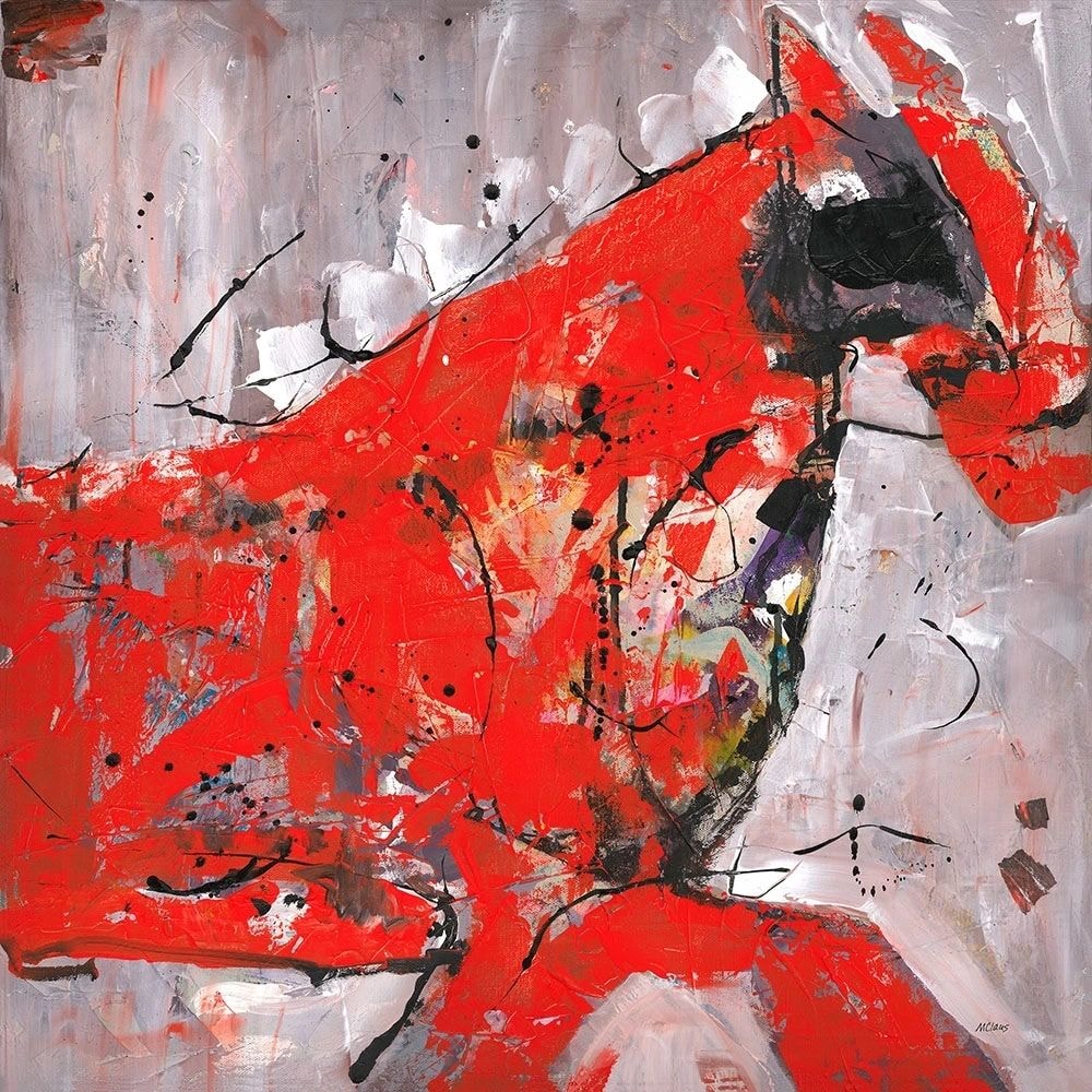 Red — mixed media painting by Marjorie Claus